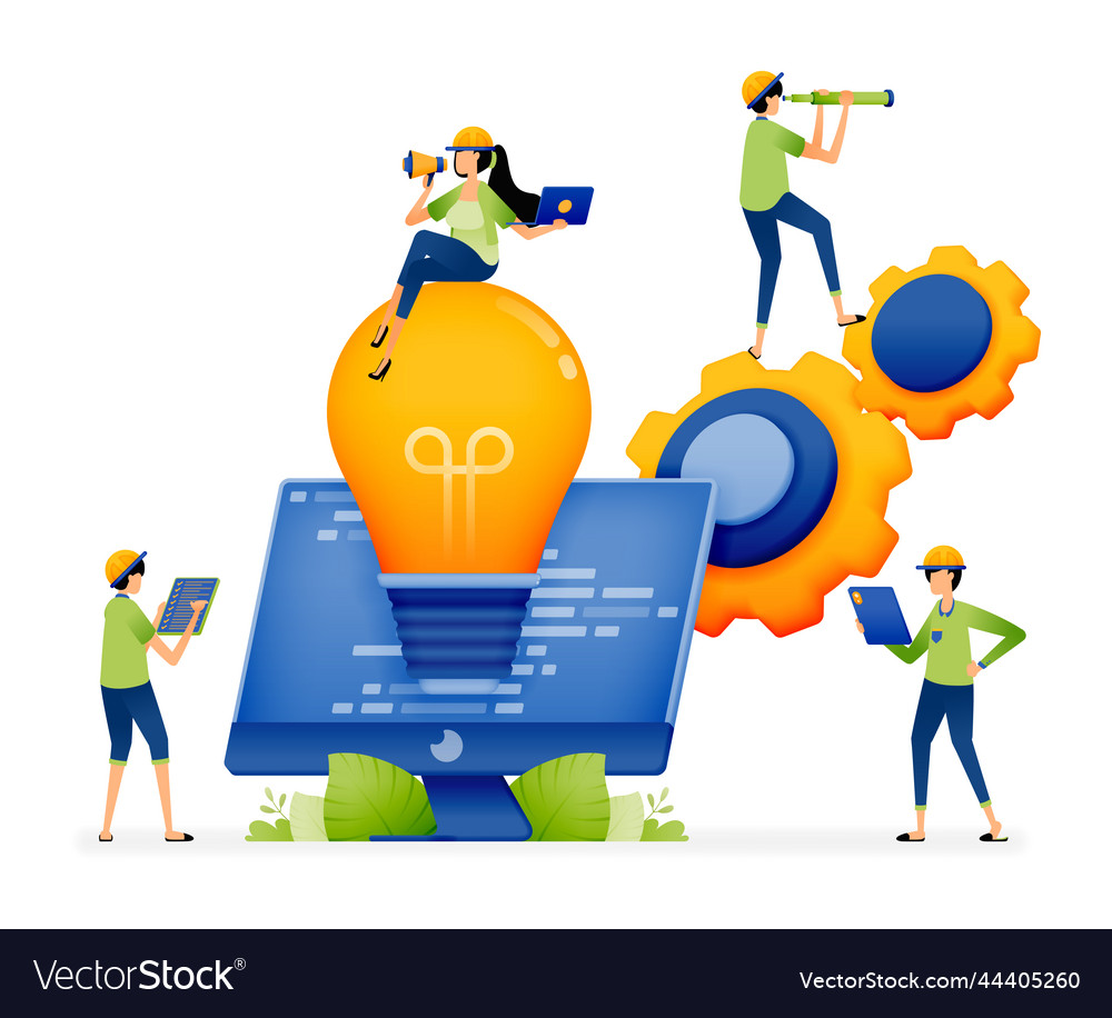 Programmiertechnik und Codierung für Software vector image Programmiertechnik und Codierung für Software