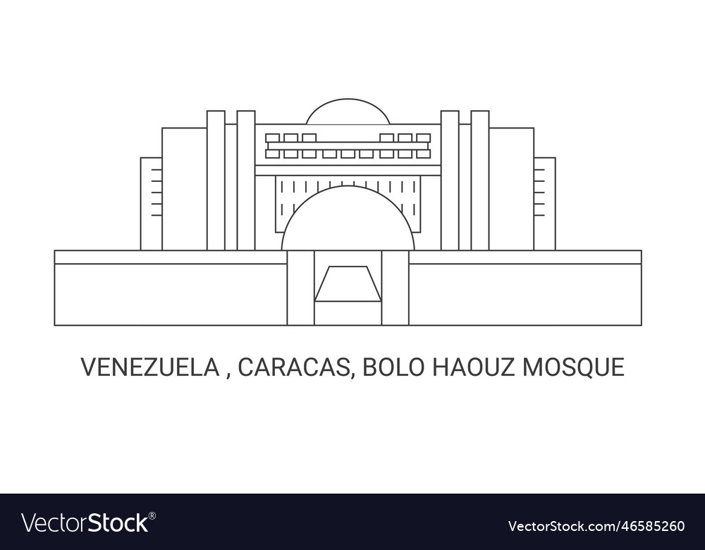 Venezuela caracas bolo haouz mosque travel Vector Image