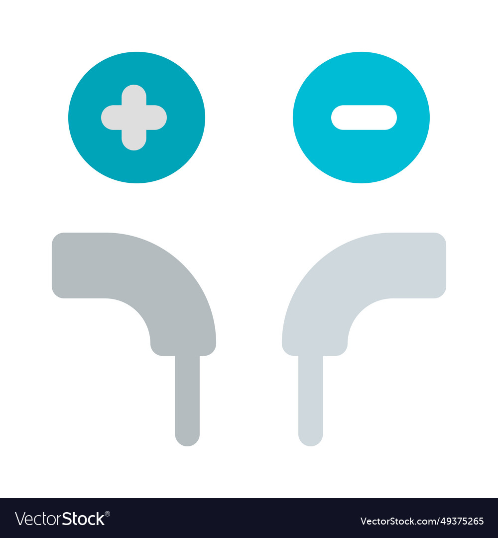 Connection points with positive and negative