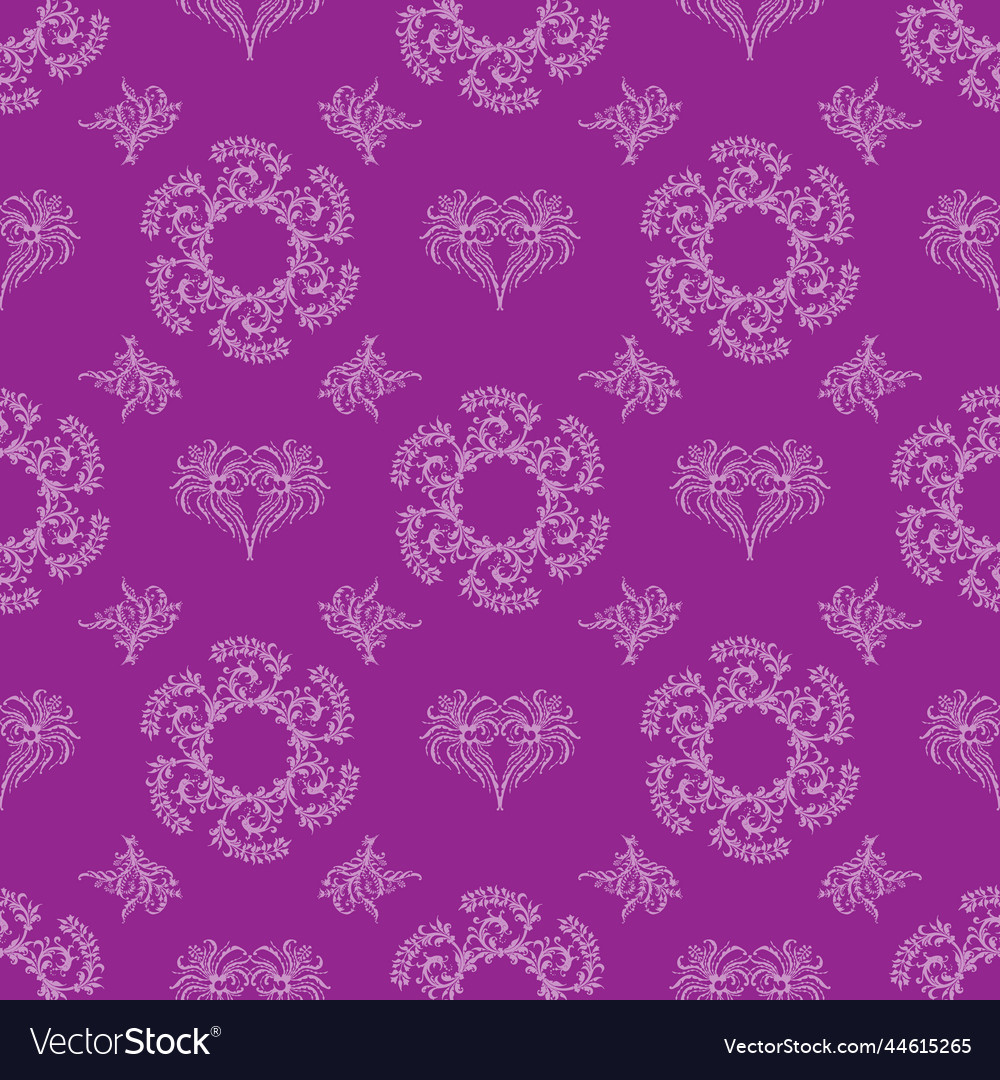 Damask seamless pattern for design vector image Damask seamless pattern for design