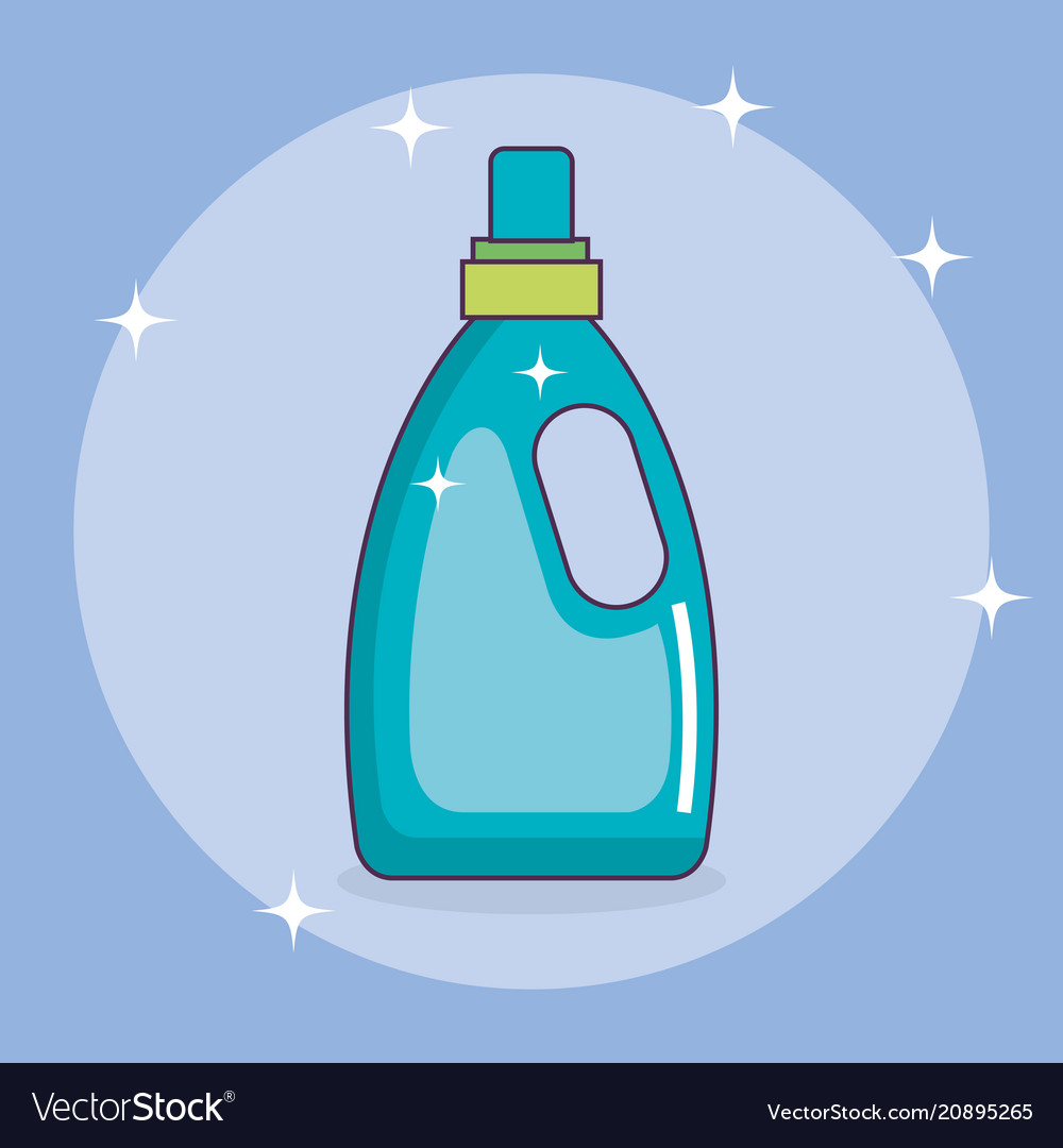 Detergent botttle laundry service Royalty Free Vector Image