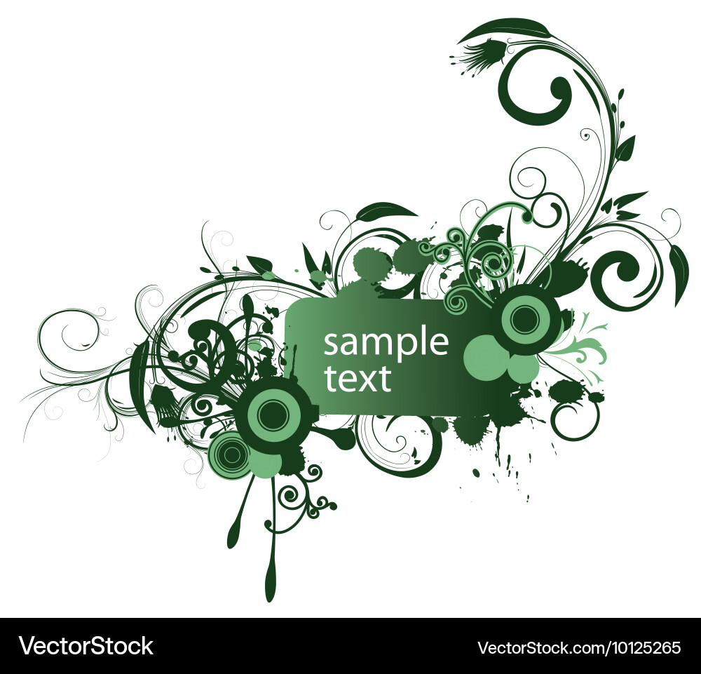 Floral frame Royalty Free Vector Image - VectorStock