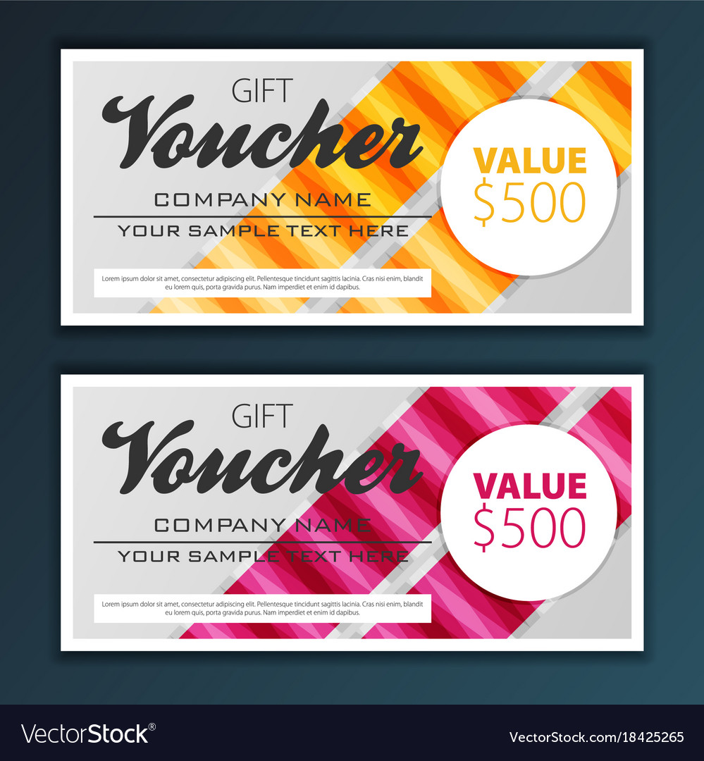 Gift voucher template Royalty Free Vector Image