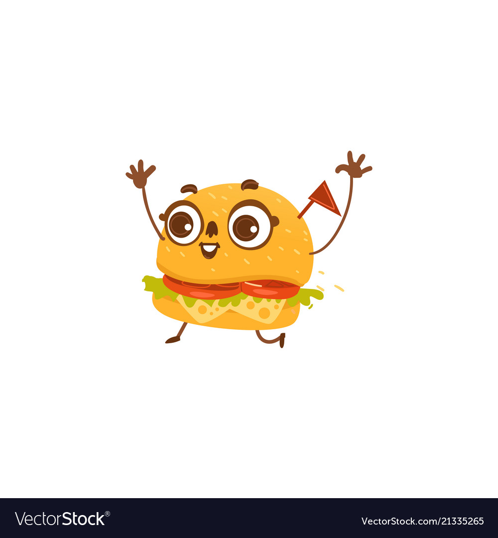 Happy Hamburger Charakter