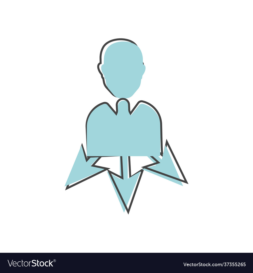 Icon careers on cartoon style white isolated