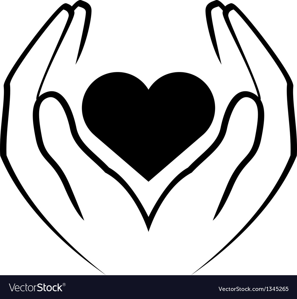 Icon Hands Holding Heart Royalty Free Vector Image