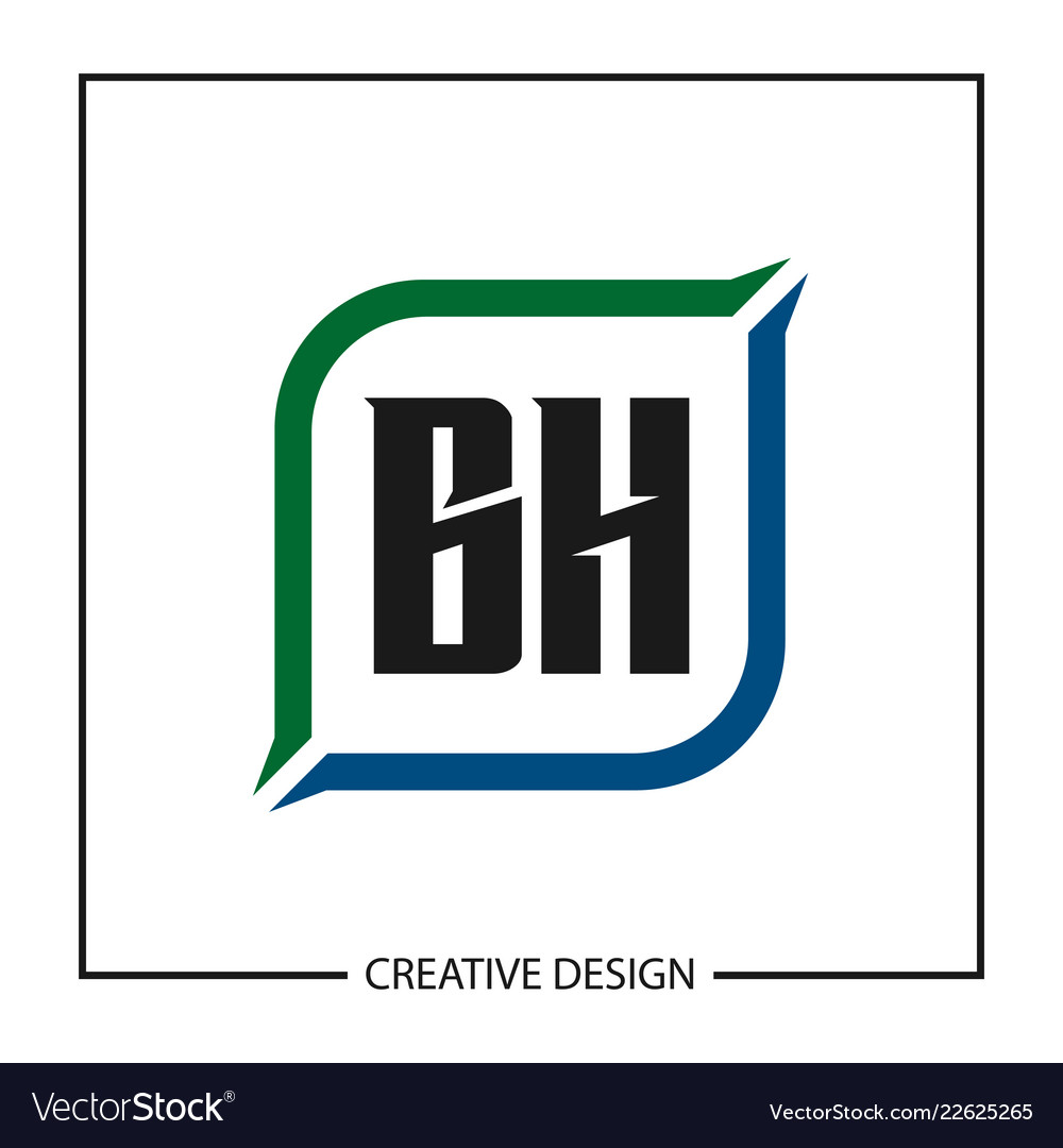 Initial letter bh logo template design