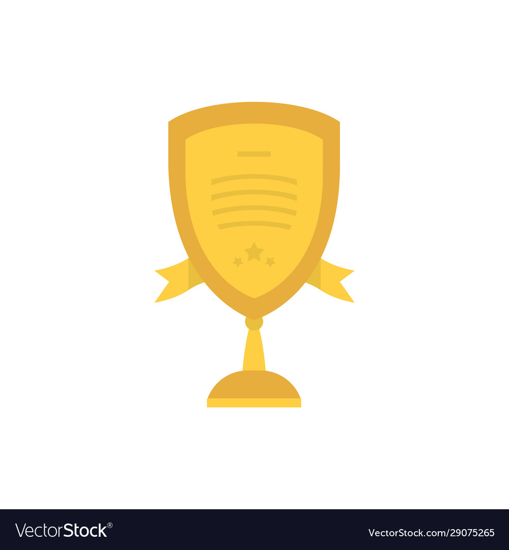 Isolated gold shield trophy design