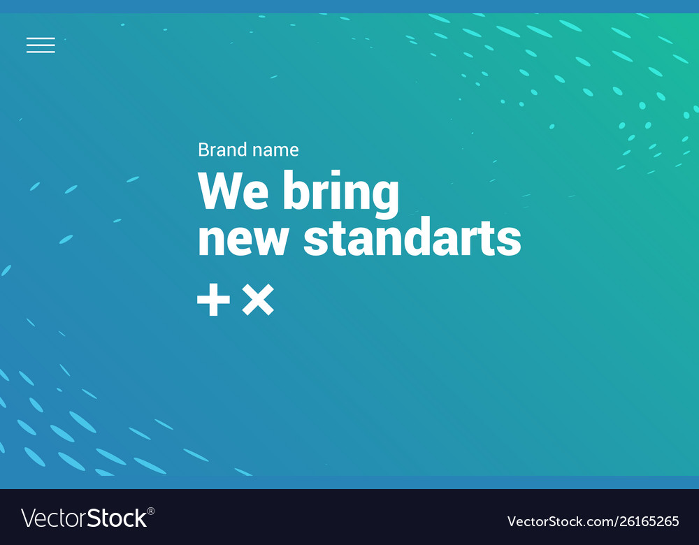 Landing page background gradient design abstract vector image Landing page background gradient design abstract