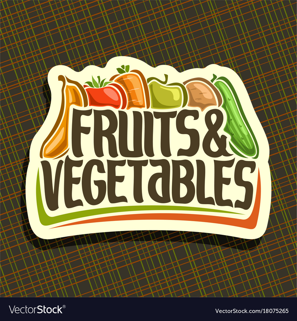 Logo for fruits and vegetables Royalty Free Vector Image