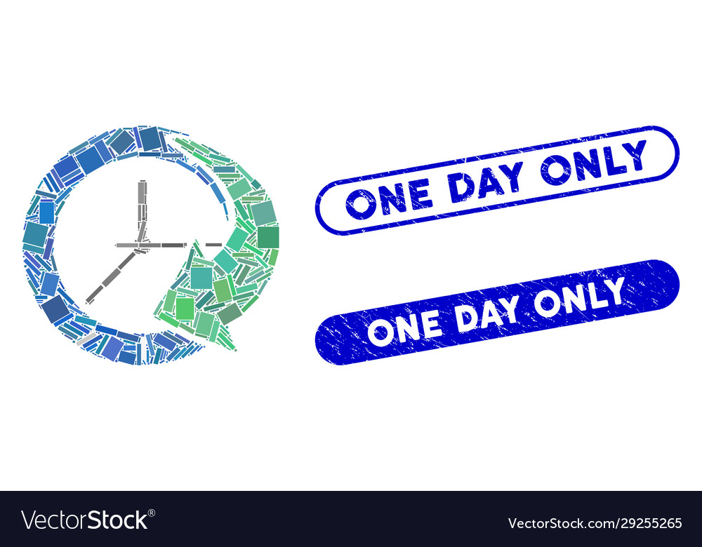 Rectangle mosaic time schedule with textured one vector image Rectangle mosaic time schedule with textured one