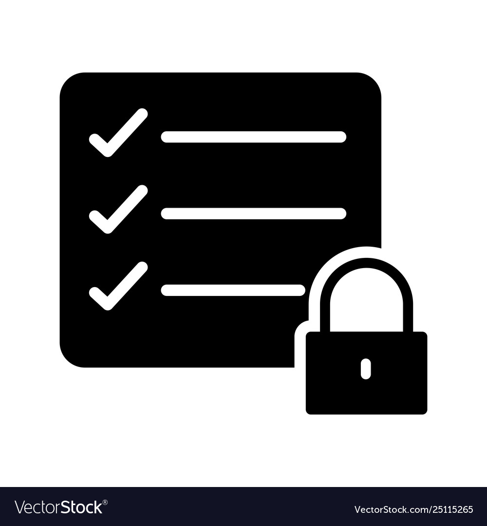 Secure checklist vector image Secure checklist