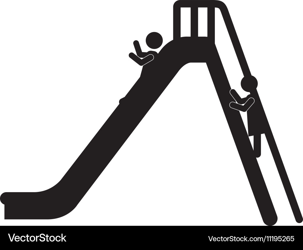 Slider with stairs Royalty Free Vector Image - VectorStock