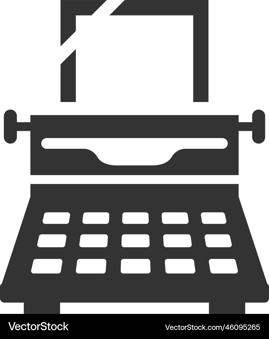 Type writer icon Royalty Free Vector Image - VectorStock