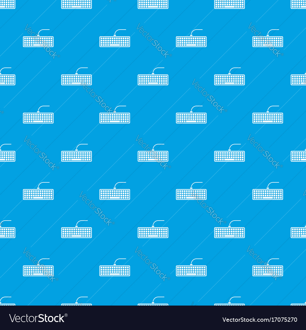 Black computer keyboard pattern seamless blue Vector Image