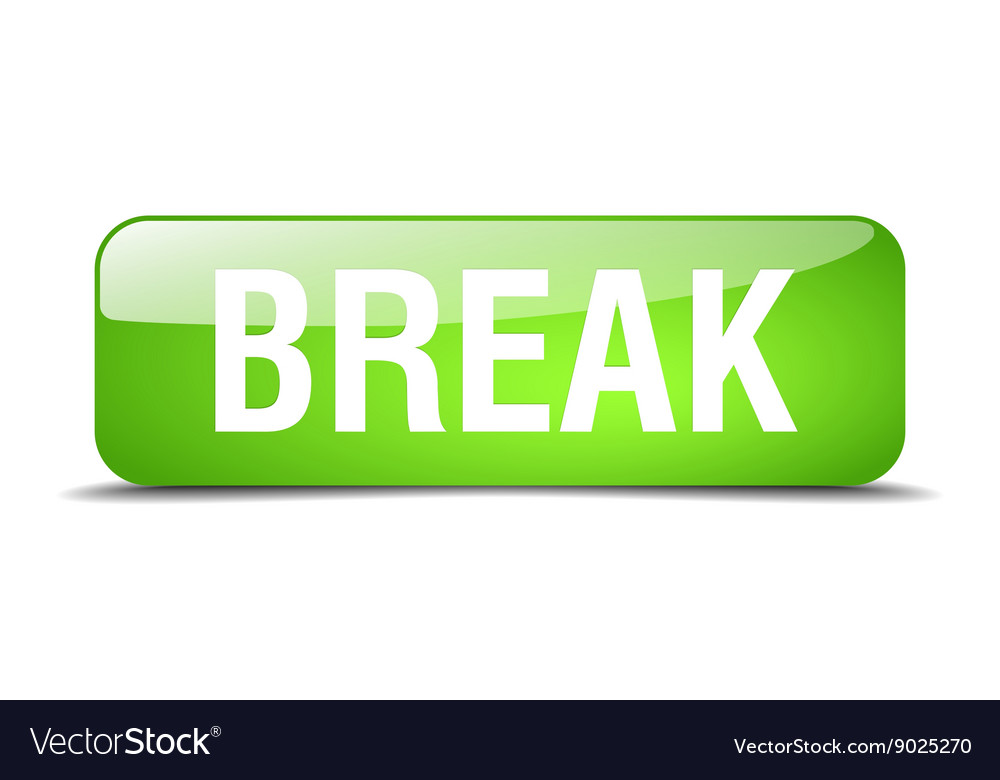 Break green square 3d realistic isolated web