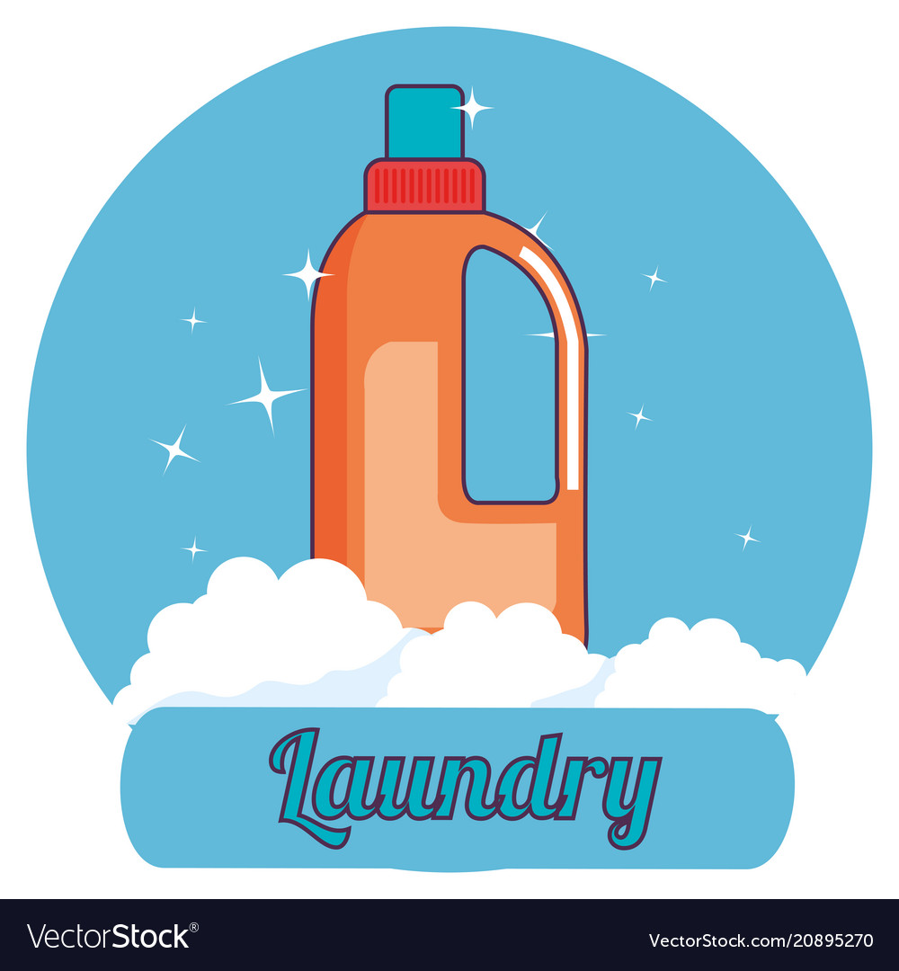 Detergent botttle laundry service Royalty Free Vector Image