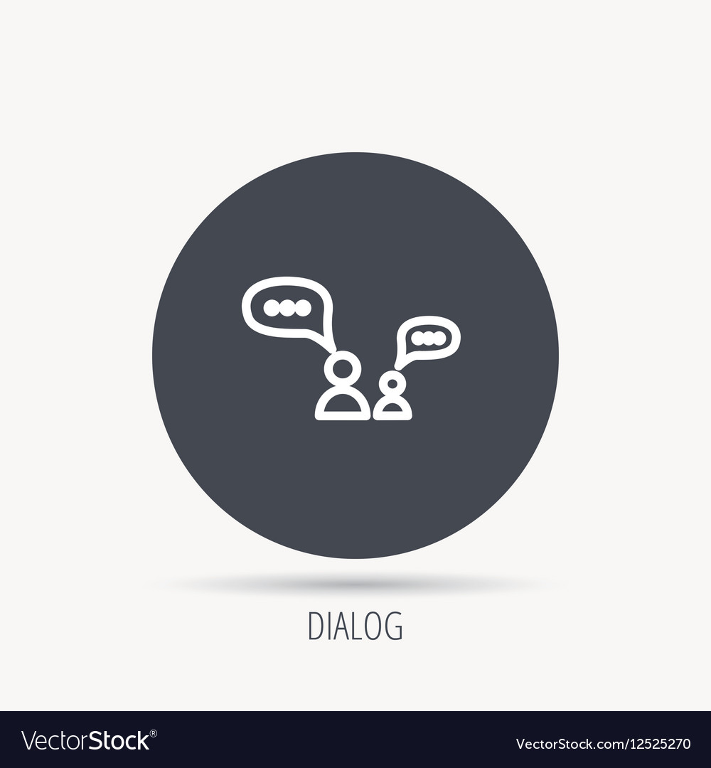 Dialog icon chat speech bubbles sign Royalty Free Vector