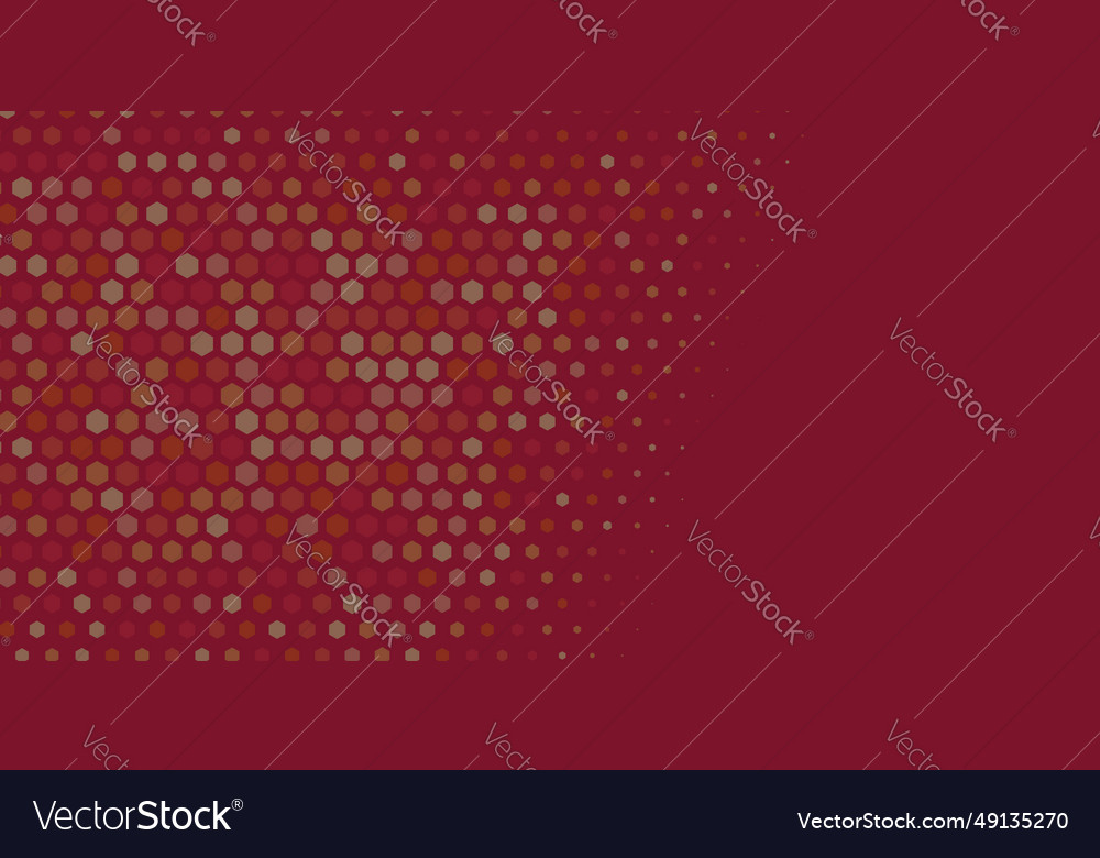 Geometric multi size hexagon with color