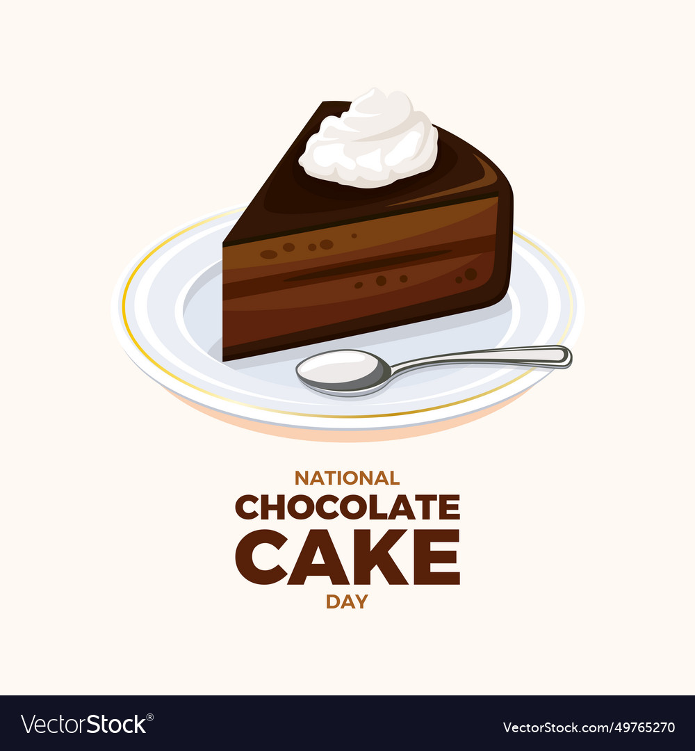 National chocolate cake day poster