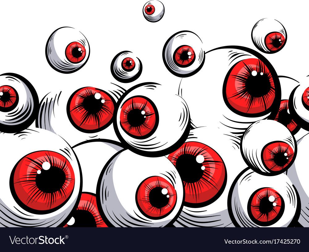 Red eyes Royalty Free Vector Image VectorStock