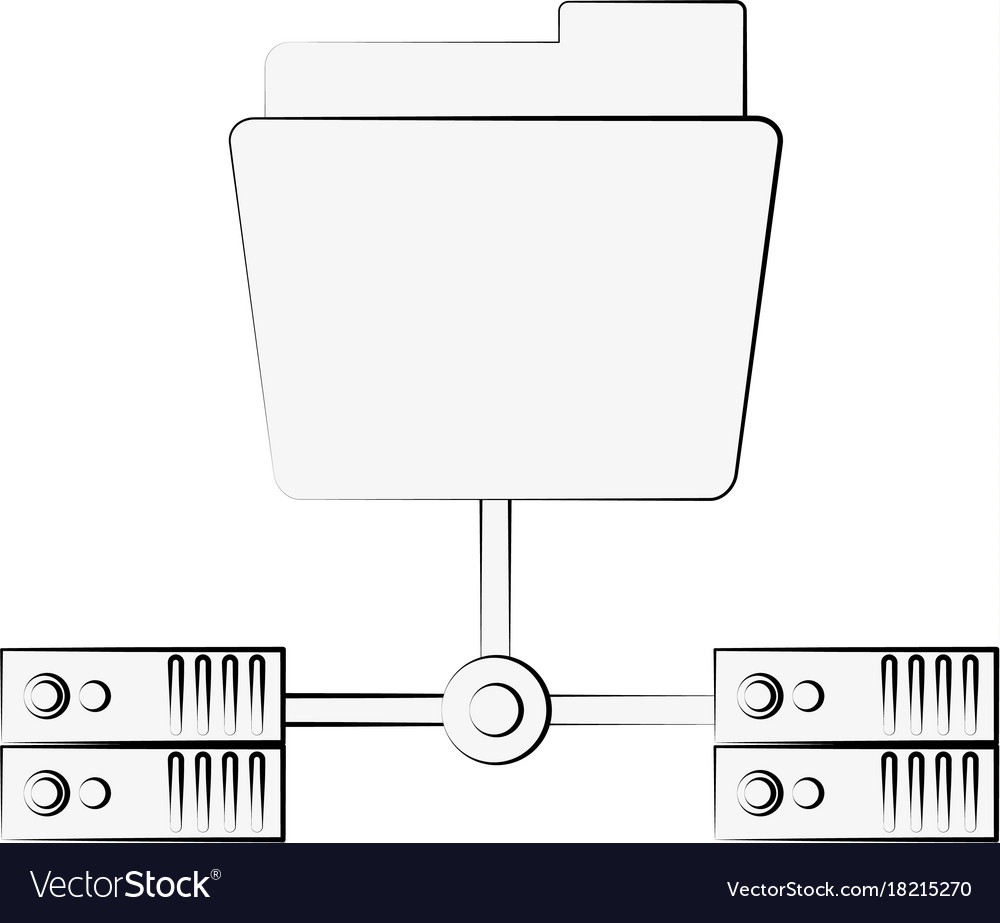 Servers linked web hosting icon image