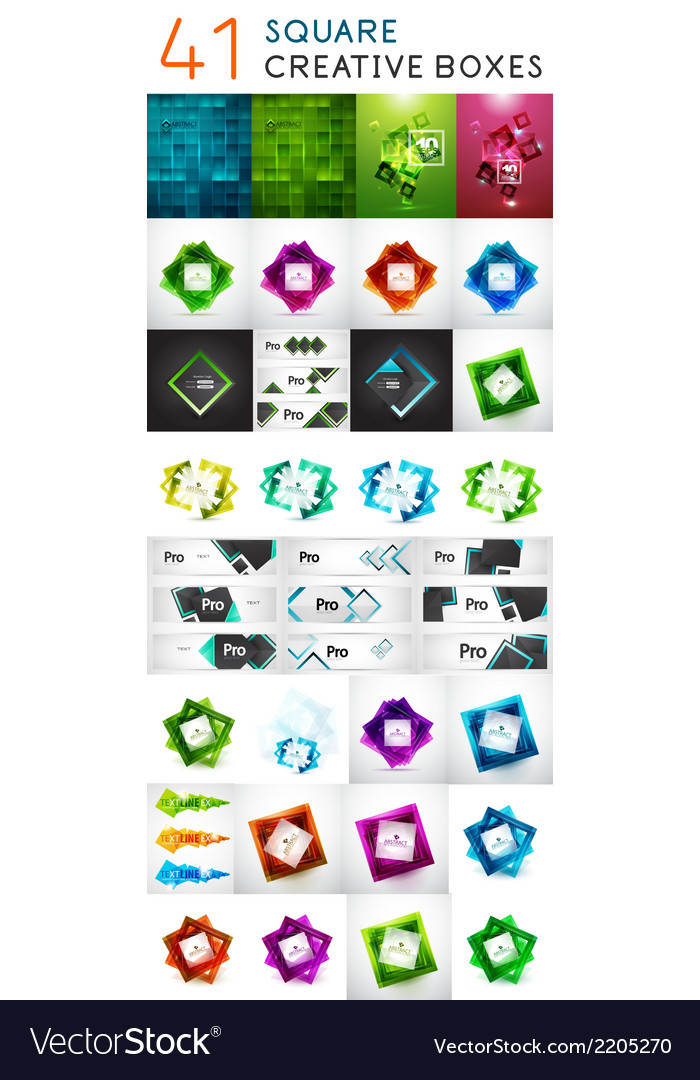 Square web boxes mega set
