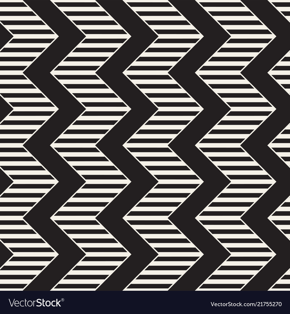 Zigzag Line Pattern - Abstract Monochrome
