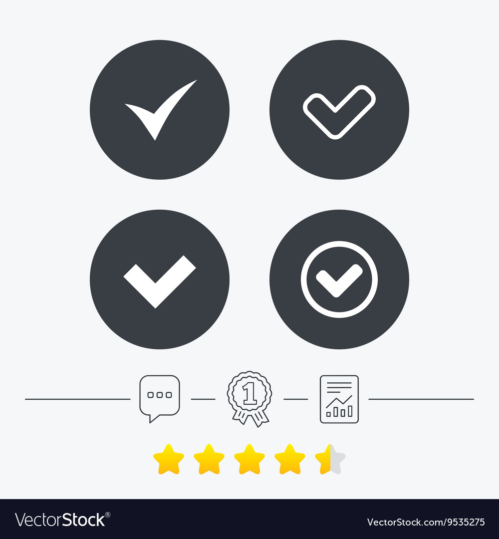 Check signs checkbox confirm icons