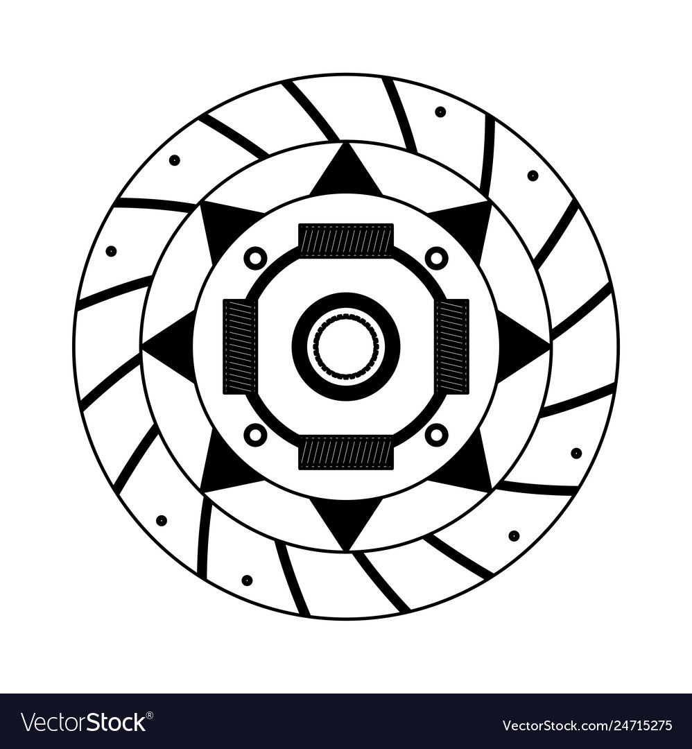 Clutch plate auto spare part design image Vector Image