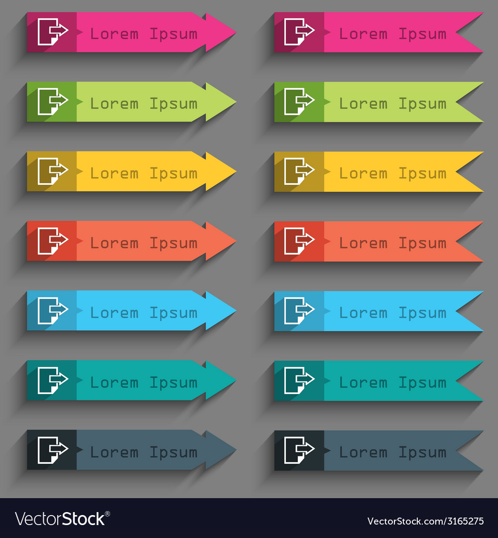 Export file icon document symbol set