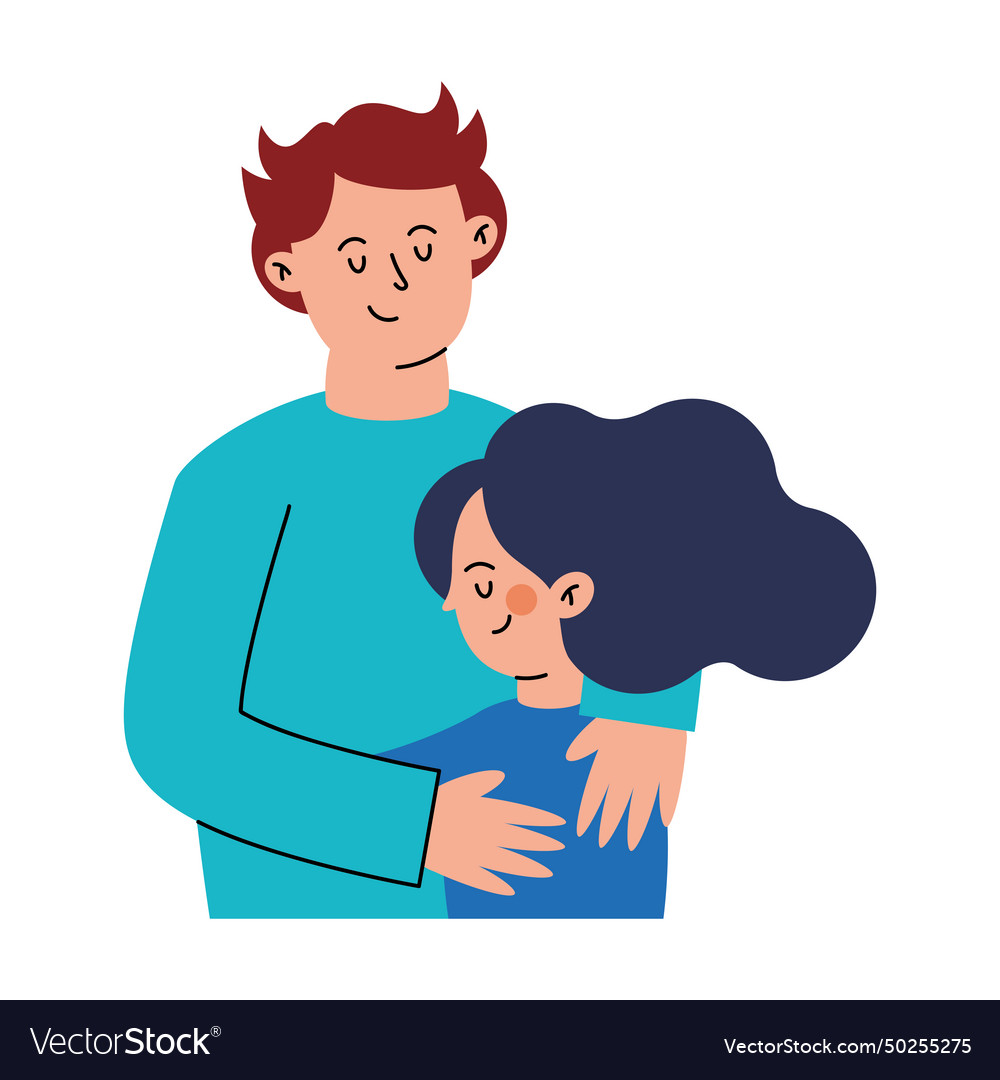 Father And Daughter Royalty Free Vector Image Vectorstock