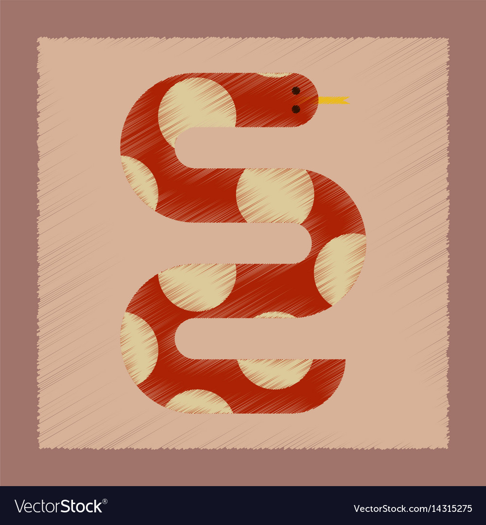 Flat shading style icon wildlife snake