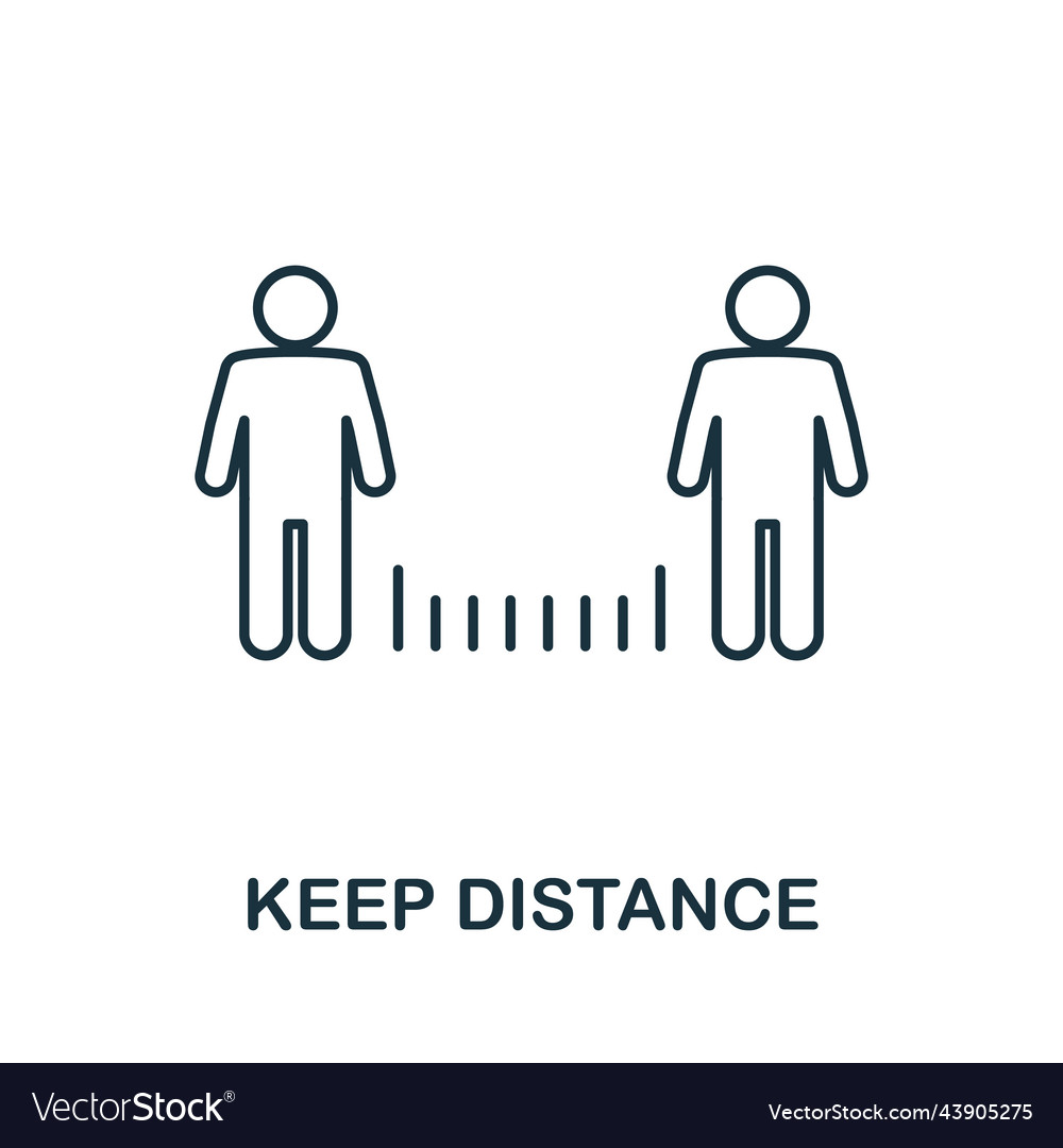 Keep distance icon simple element from new