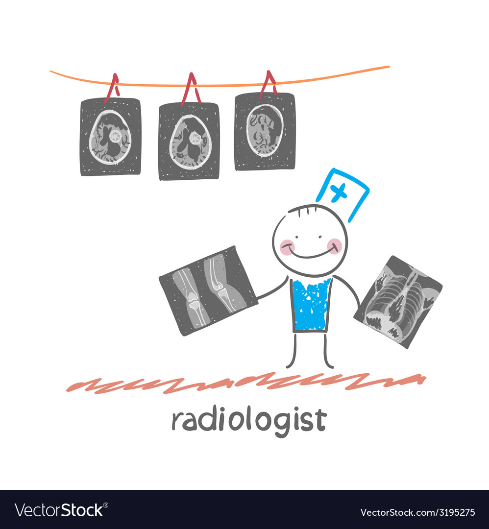 Radiologist with X-Ray Scan