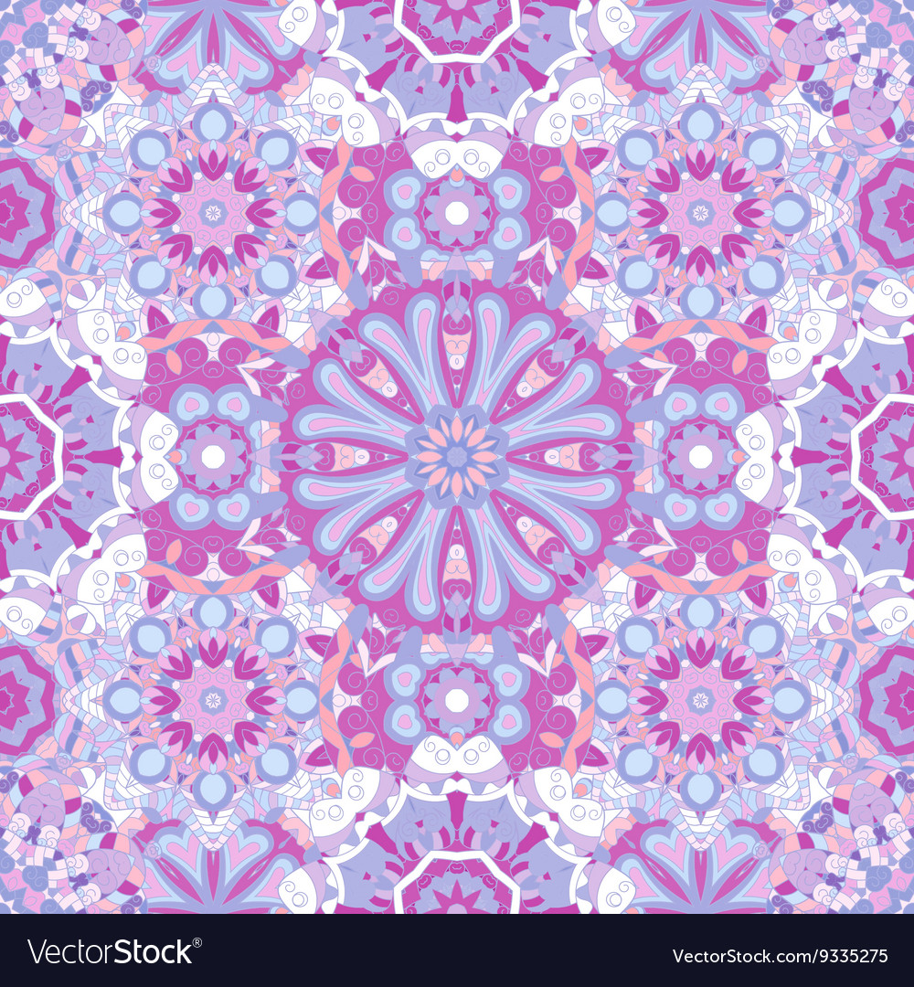 Seamless round pattern for printing on fabric