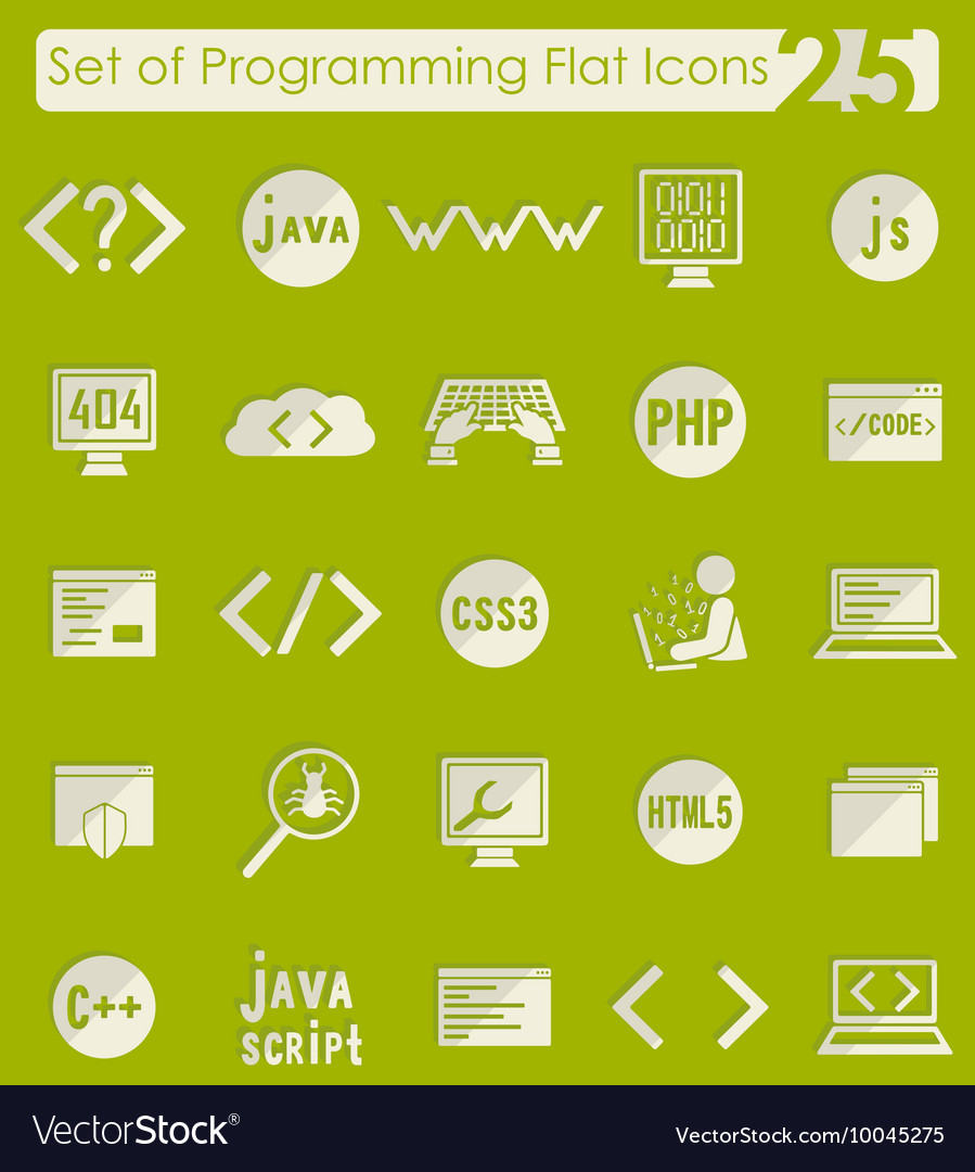 Set of programming icons