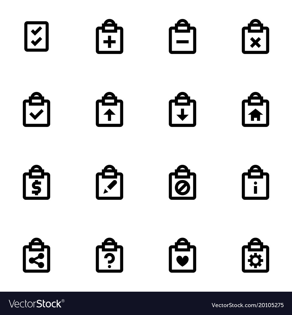 Set of task icons