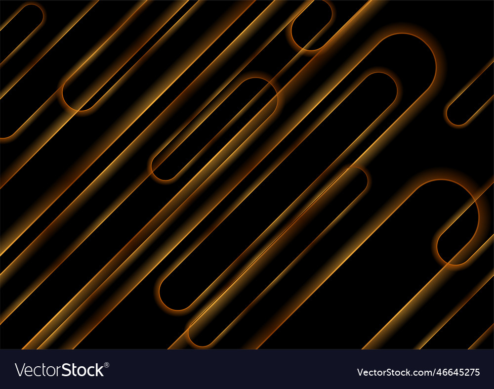 Shiny golden abstract geometric tech background