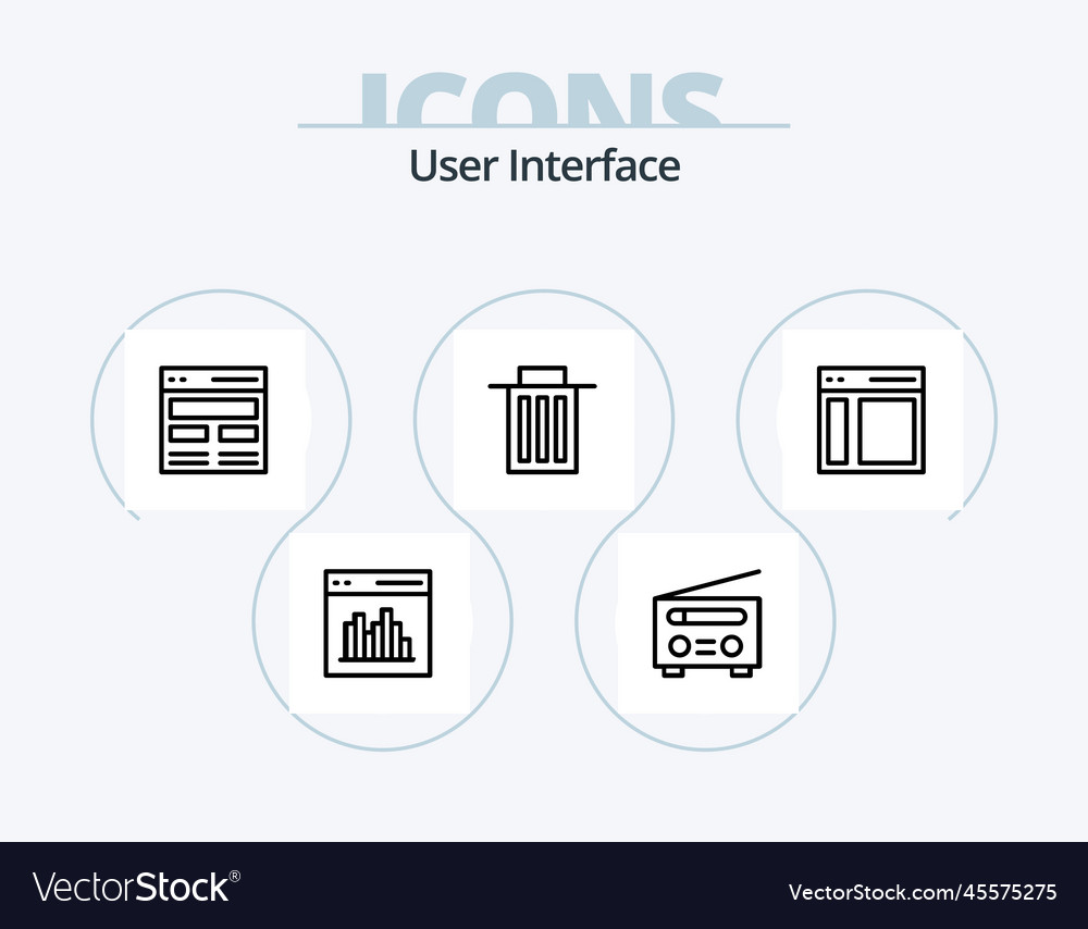 User interface line icon pack 5 design