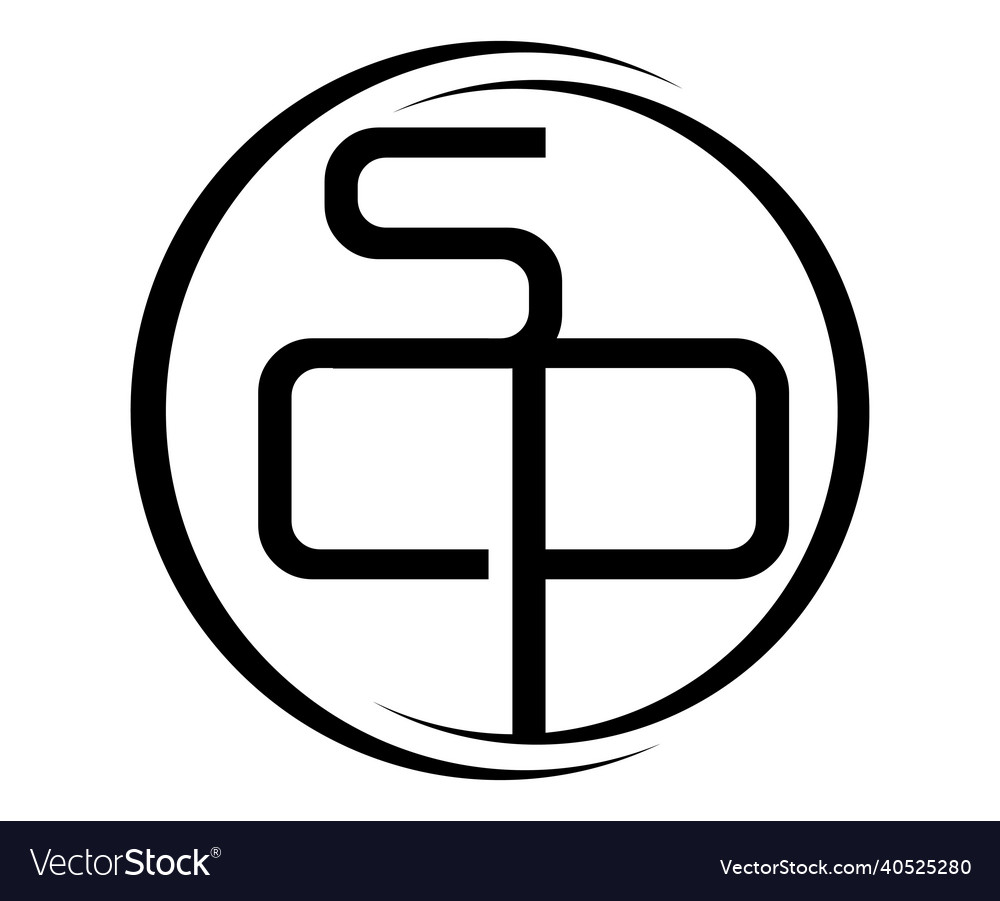 Schwarzes und weißes Scp Logo Design