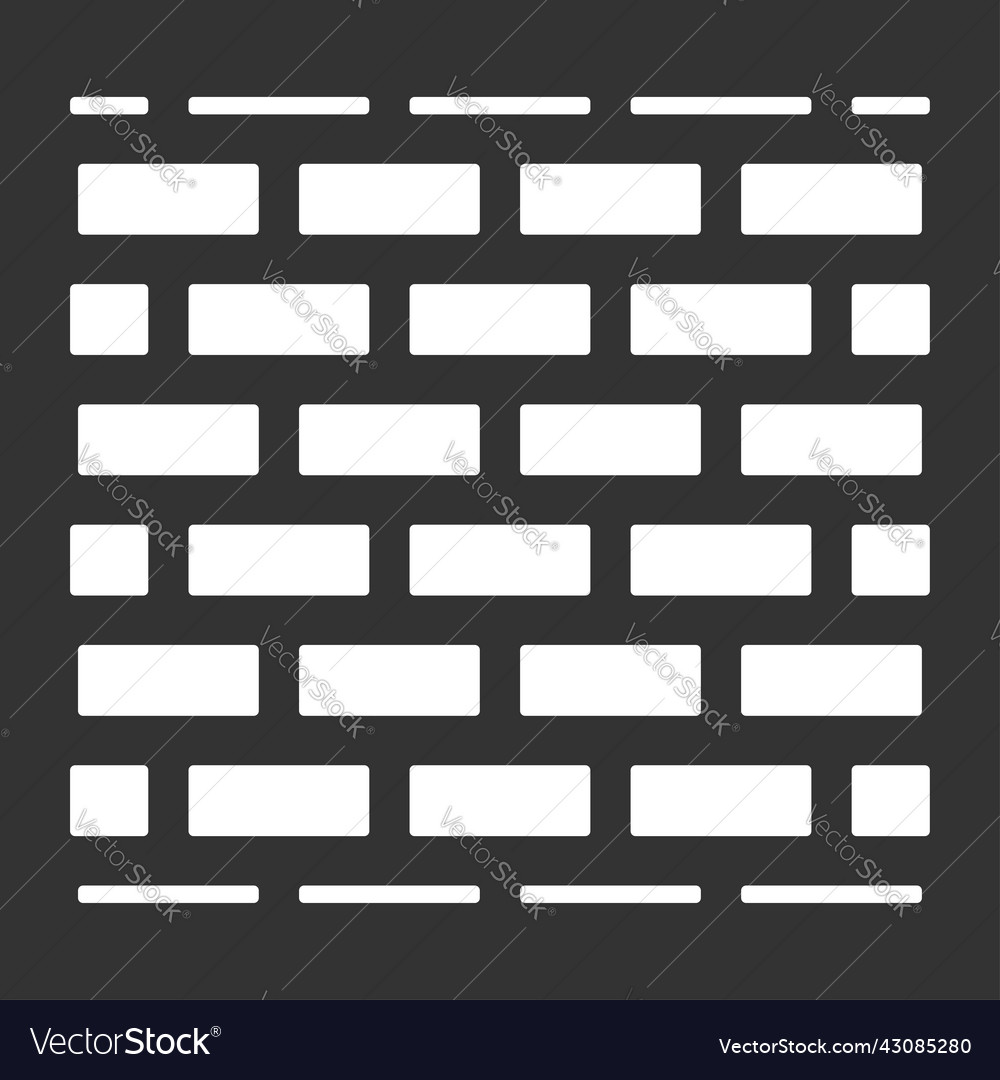 Brick wall shape element vector image Brick wall shape element
