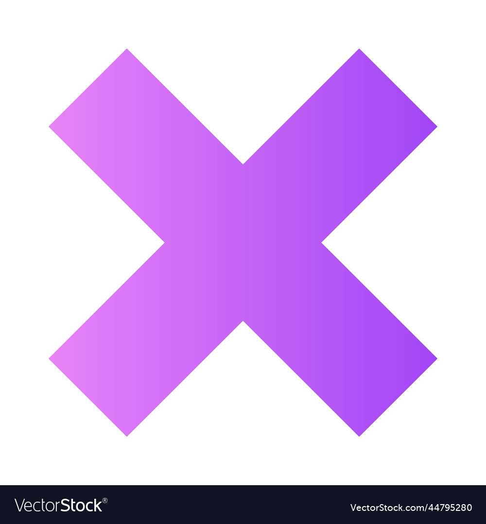 Close gradient universal icon ui ux element sign