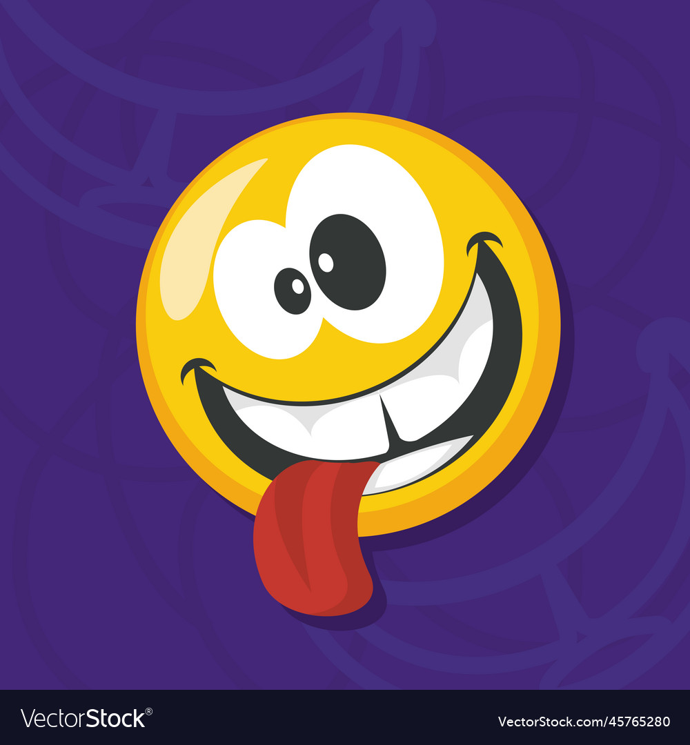 Crazy emoji Royalty Free Vector Image - VectorStock