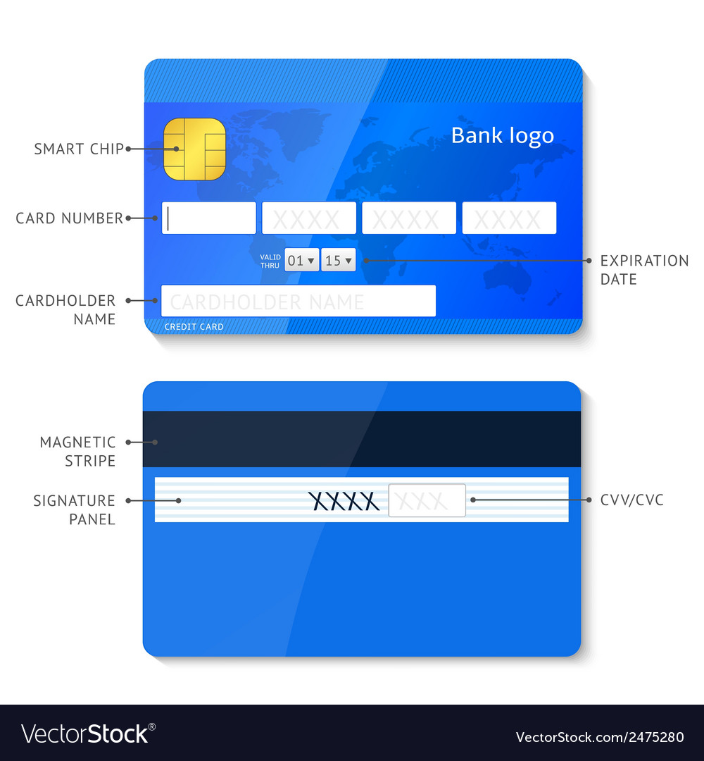 Credit Card Infographic Royalty Free Vector Image