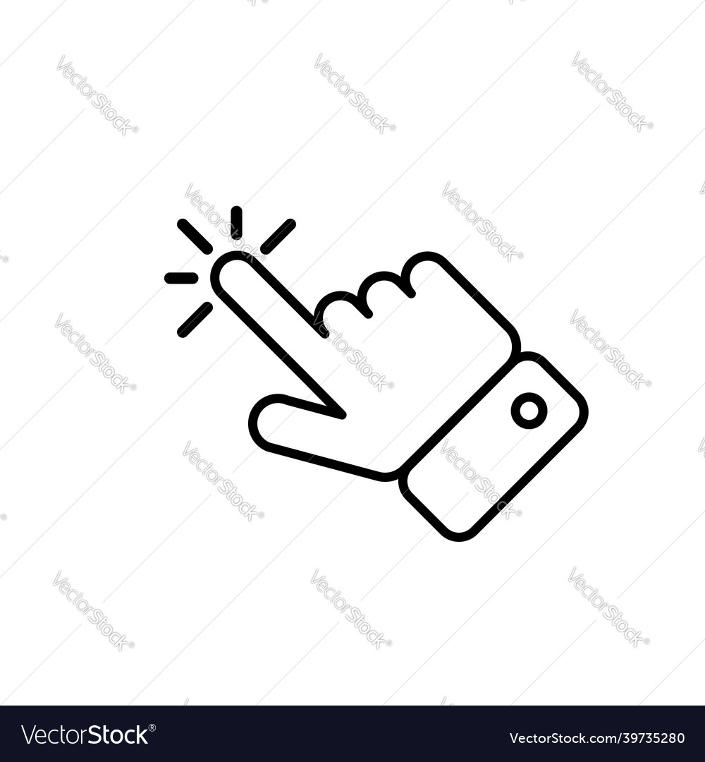 Cursor mouse pointer isolated on white background vector image Cursor mouse pointer isolated on white background