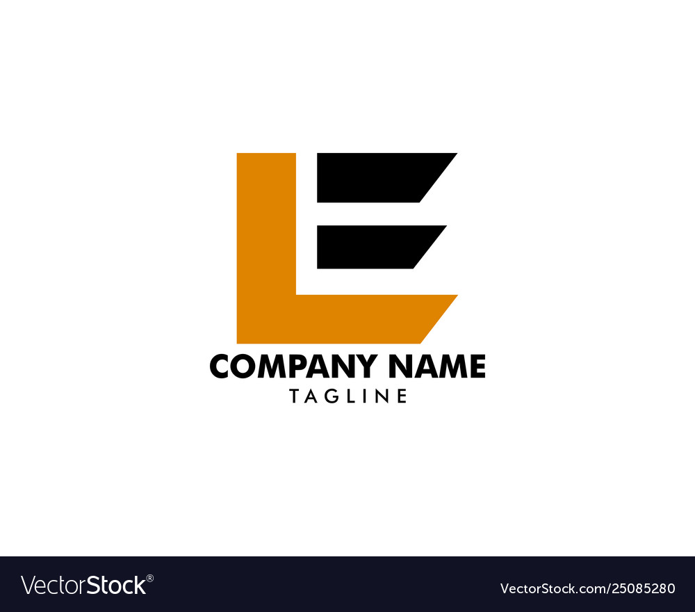 Initial letter le logo template design