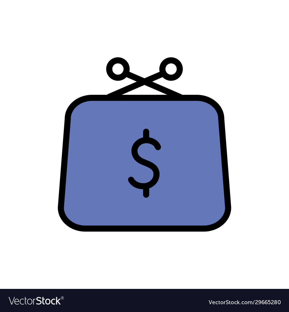 Isolated money wallet line and fill style icon