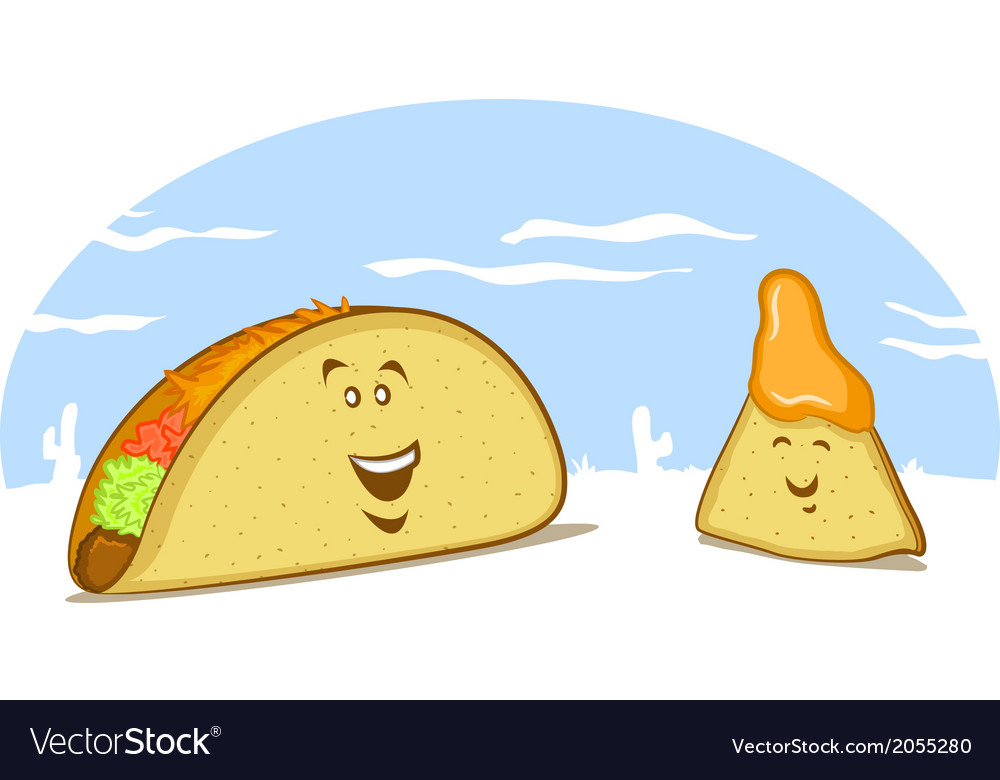 Mexican Food Cartoon Royalty Free Vector Image