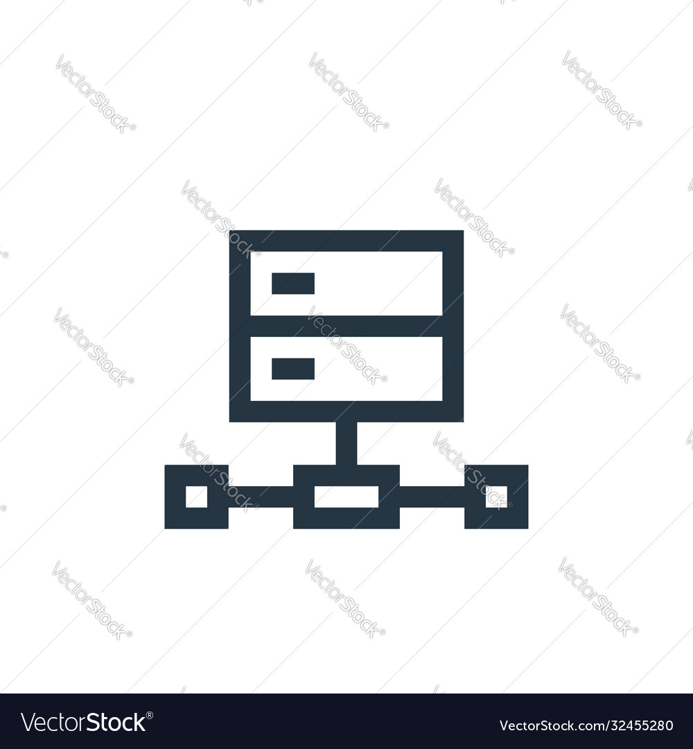 Server icon editable stroke linear vector image Server icon editable stroke linear